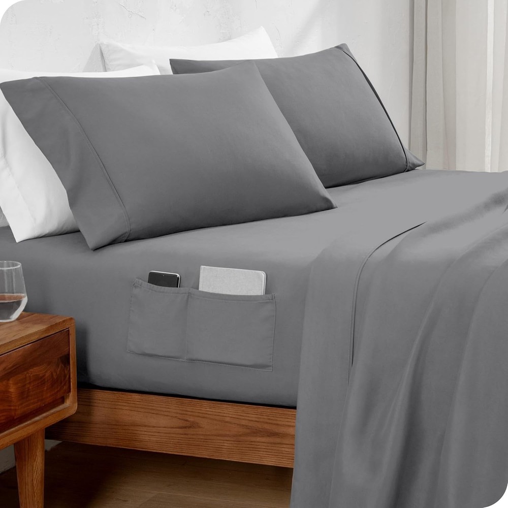 Luxury Ultra-Soft Full Sheet Set - 1800Thread Count Microfiber, Grey Color