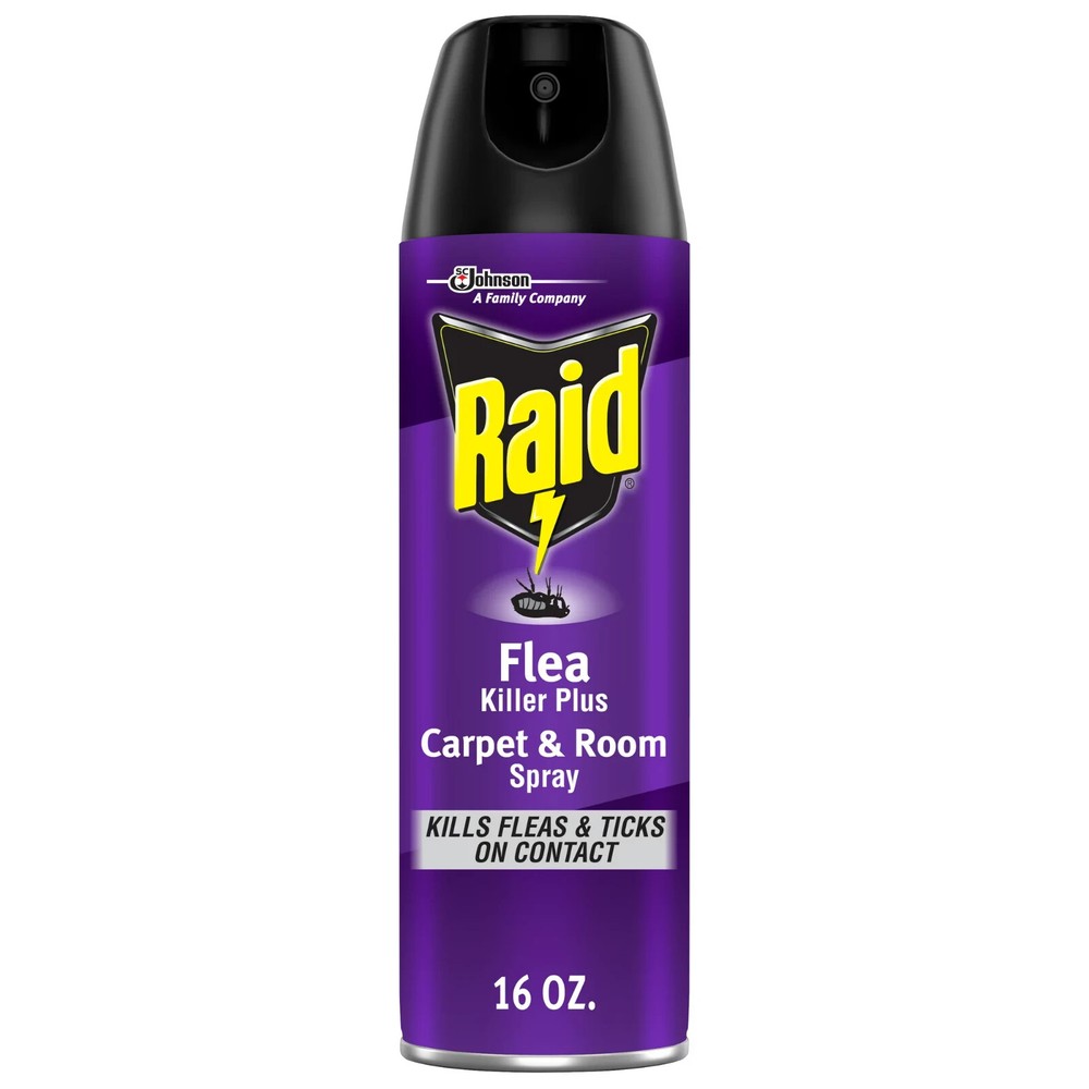 3 Pack Raid Flea Killer Plus Carpet & Room Spray Kills Fleas Bed Bugs Eggs 16 oz