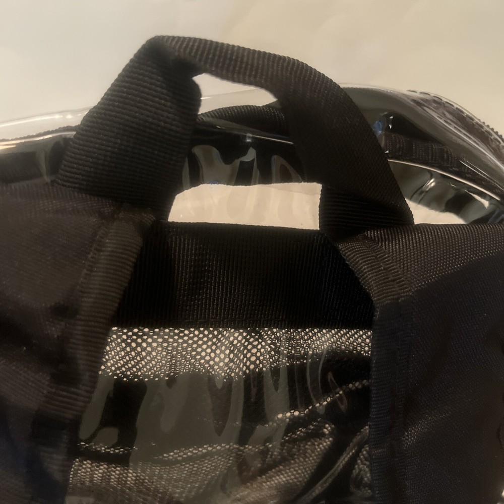 Vorspack Clear Transparent Small Backpack Stadium Approved 12x12x6 Small Black