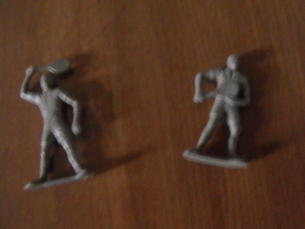 Two Tennis Player Figures for Model Railroad Layout