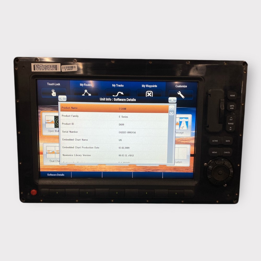 Raymarine E120W Widescreen Multifunction Display E62223 *CORE ONLY* - Tested