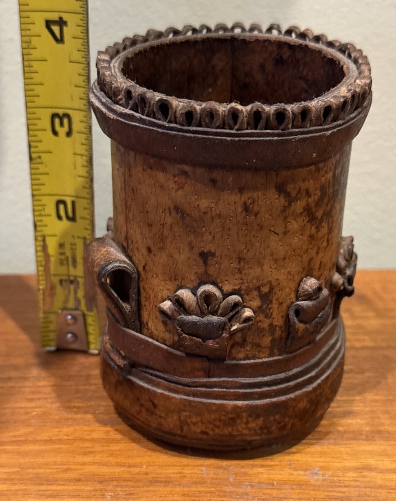 Vintage Leather Dice Cup Backgammon Bulgaria