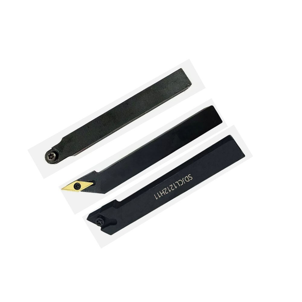 3pcs 12 mm External Indexable Lathe Turning Tool Holder + 3PCS Inserts Set