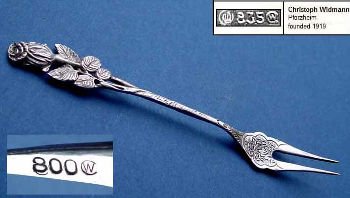 Serving Fork, Hildesheimer Rose, C. Widmann, 800 Silver B376
