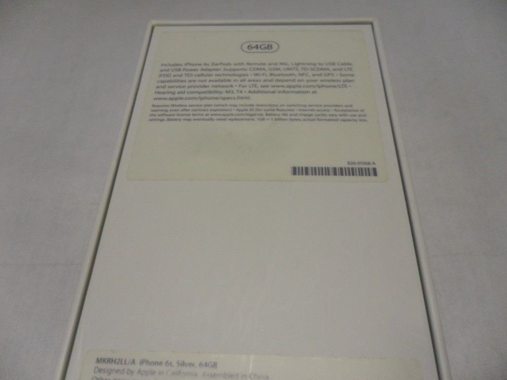 iPhone 6s Silver Box Original Apple Box Only Without Phone
