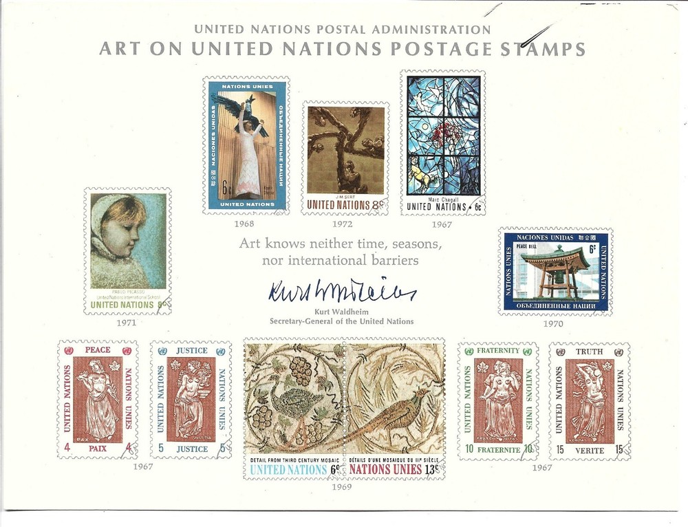 1962-1982,  UNITED NATIONS ,COMMEMORATIVE CARDS