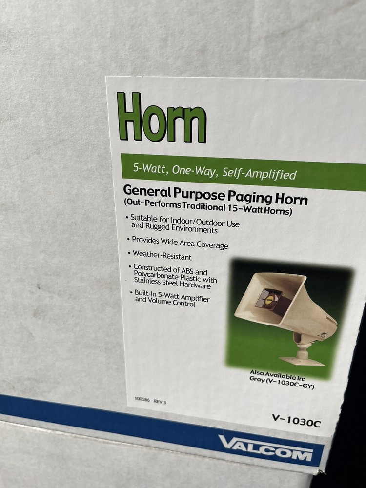 VALCOM  HORN.  4 Available