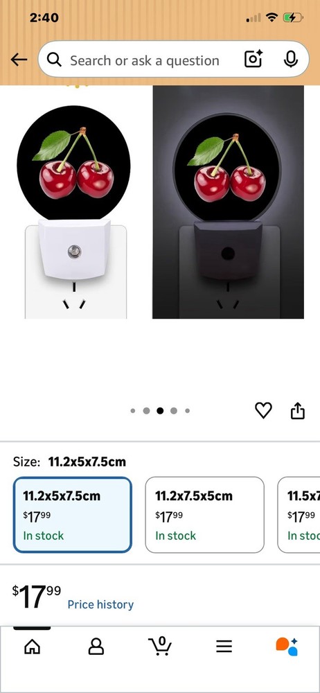 Cherry Nightlight New