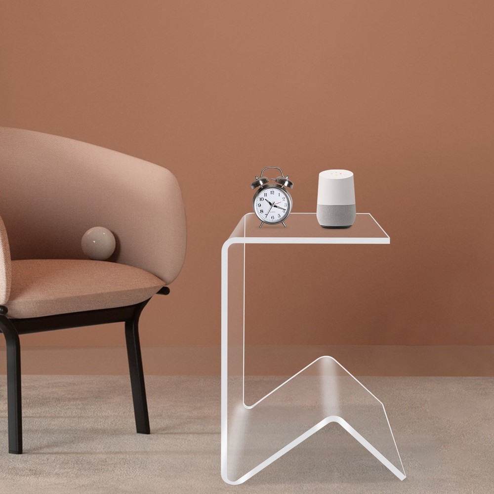 Side Table End Table Acrylic End Table Modern Clear Side Couch Table 20in Height