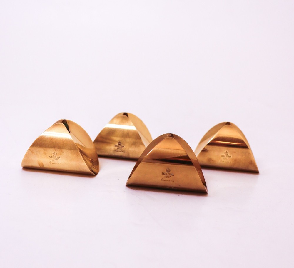 4 Brass Candlesticks - Pierre Forsell - Skultuna