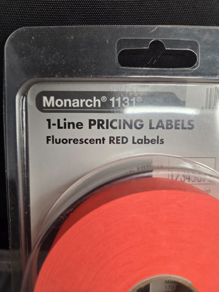 Monarch 1131 Pricing Label 2500 Per Roll One Replacement Roll Fluorescent Red