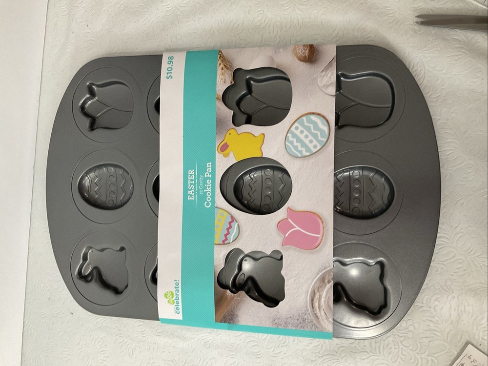 Celebrate! Easter Cookie Pans -3 Patterns-New -Tulip Bunny Easter Egg