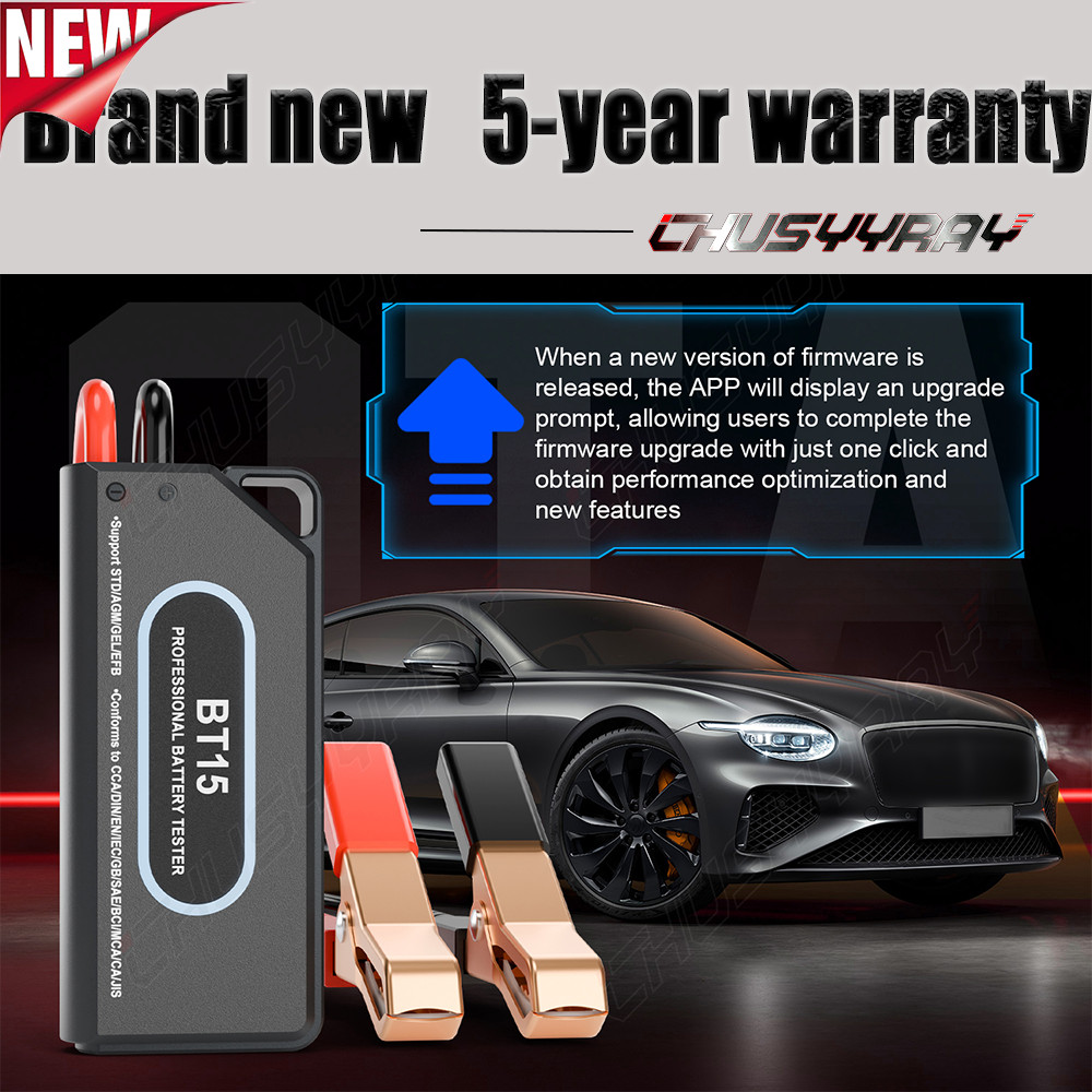 BT15 Professional Battery Tester Cranking Test Charging System Analysis Tool