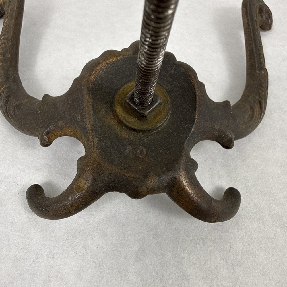 Antique Hook Hat Coat Rack Hall Tree Vintage Gargoyle Iron Hardware
