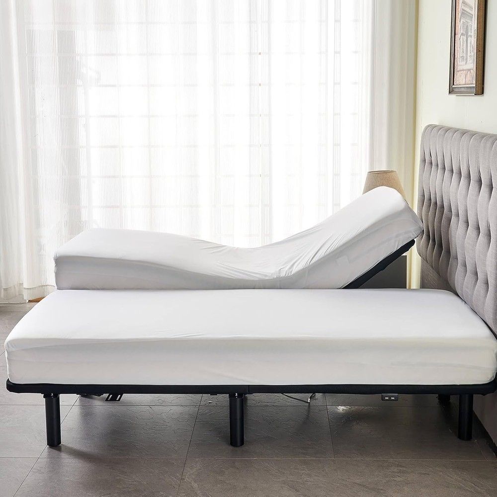 Waterproof Split King Mattress Protector for Adjustable Bed 2PCs Mattress Cov...