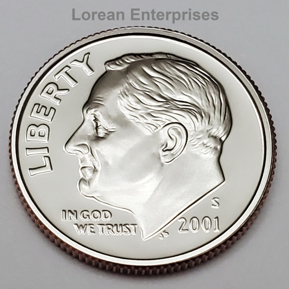 2001 S Roosevelt Dime CLAD ✼ PROOF✼