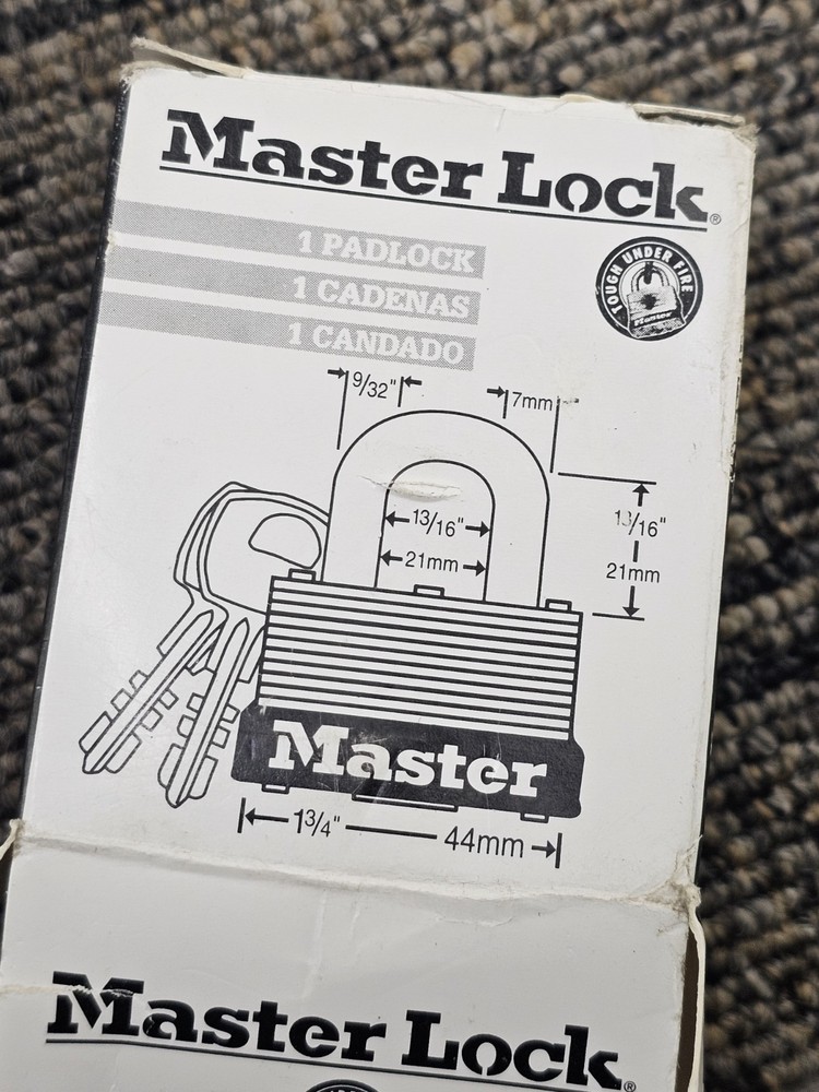 (QTY 2) Master Lock 500KA: Warded Laminated Padlocks Key 203