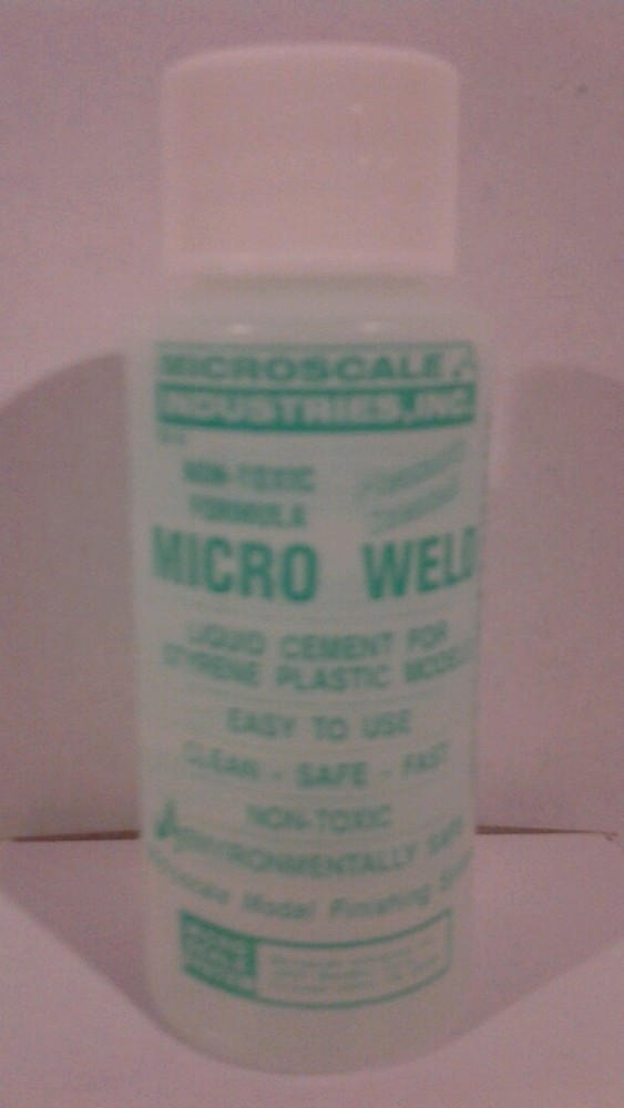Microscale Industries MI-6 Micro Weld. Liquid cement for Styrene plastic models.