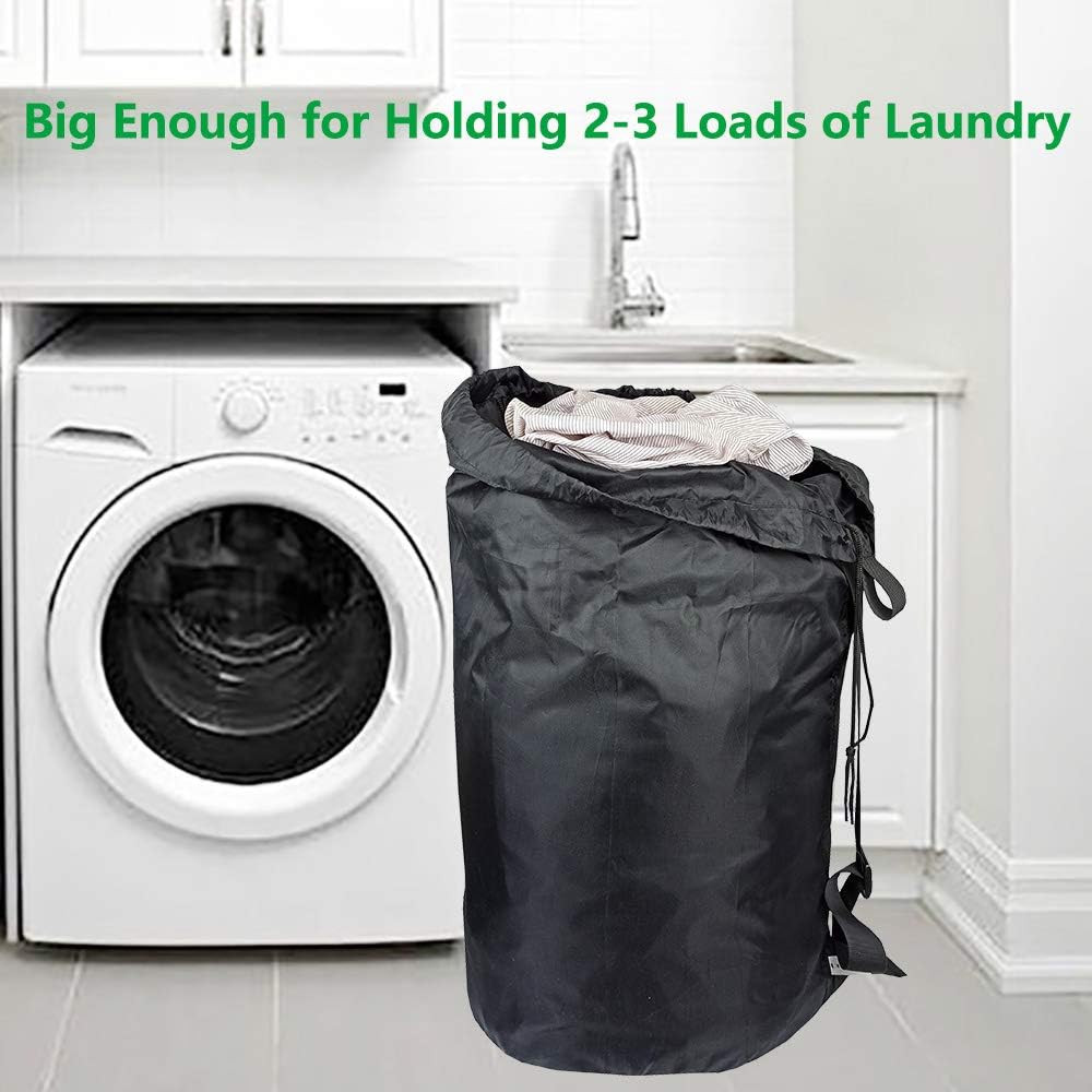 2 Pack Washable Laundry Bag with Strap, Laundry Backpack with Drawstring, Combin