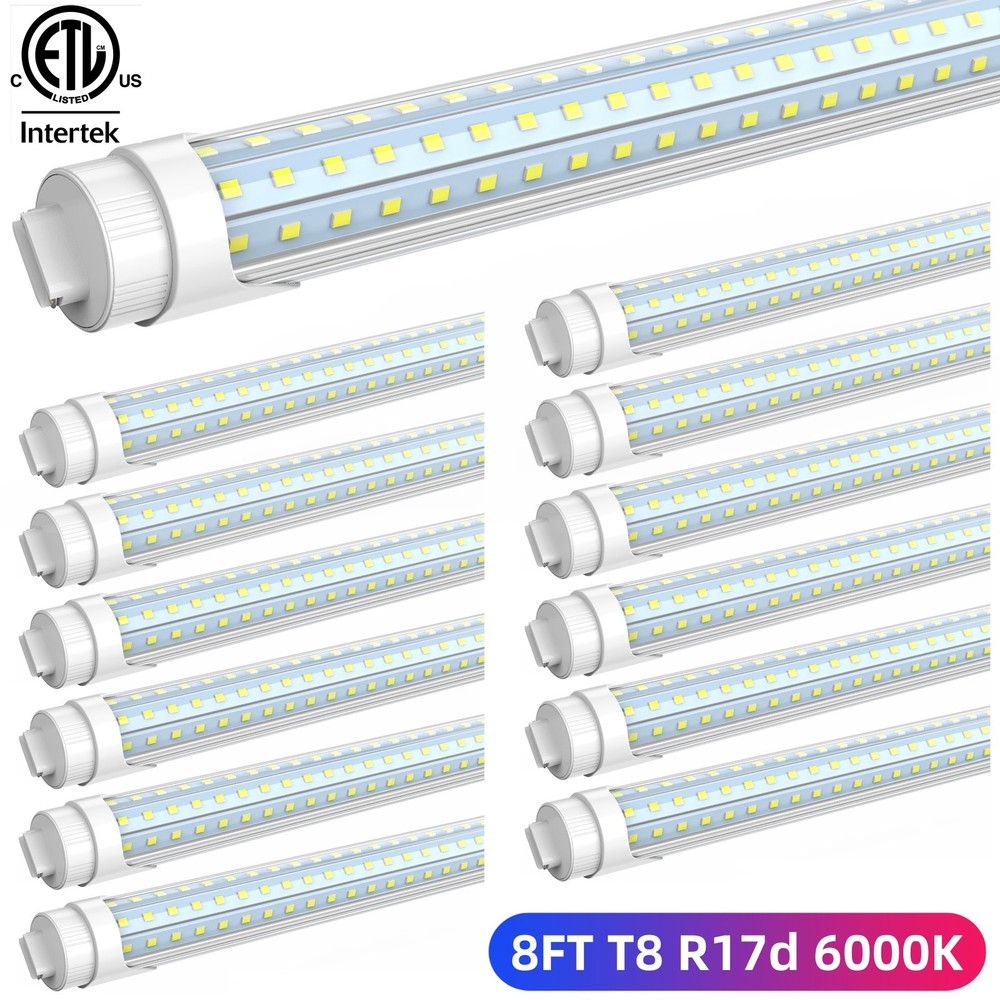 4~25 Pack 8FT Led Tube Lights F96T12 HO T8 90W 6000K Led Shop Light R17D Bulbs
