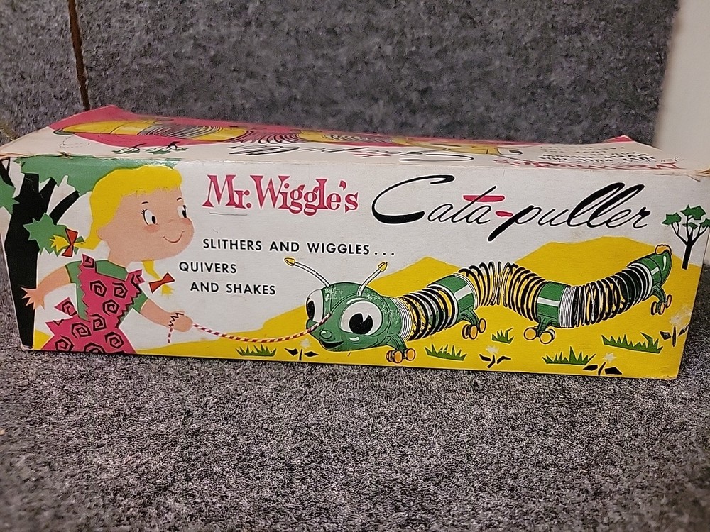 MR. WIGGLES CALA-PULLER SLINKY PULL TOY BOXED BY WILKENING In Box