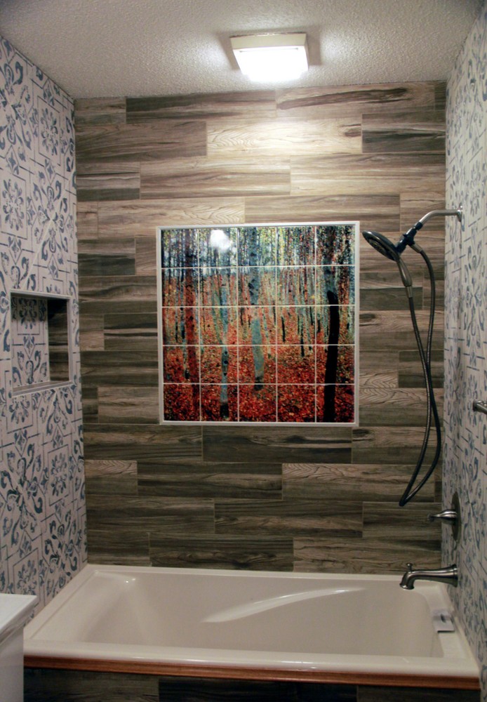 36 x 36 Art Mural Ceramic Backsplash Bath Klimt Forest Tile #662