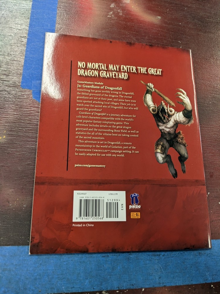 Guardians Of Dragon fall Gamemastery Pathfinder Paizo