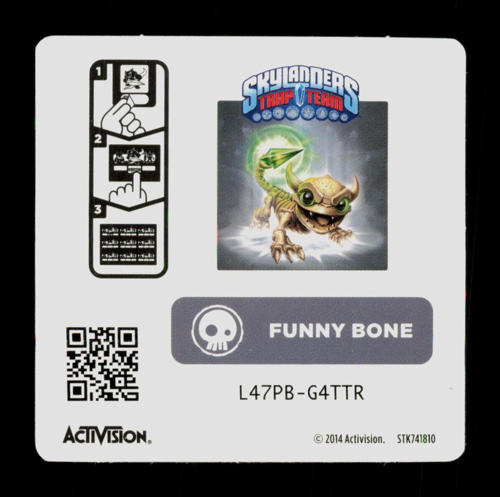 Funny Bone Skylanders Trap Team 2014 Activision Sticker