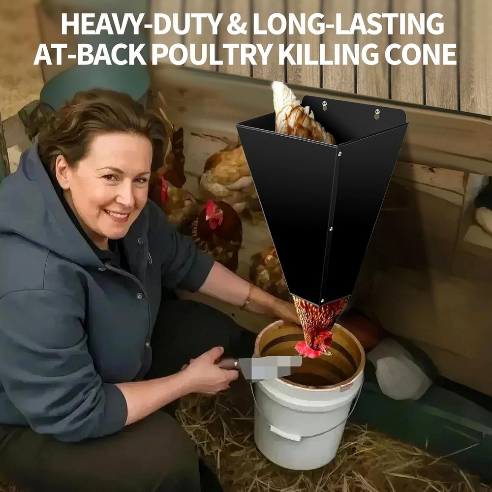 Rust-Resistant Medium Chicken Cone - Steel for Safe Poultry Processing