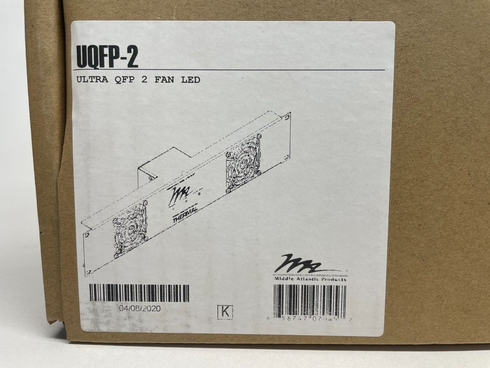 Middle Atlantic UQFP-2 Ultra Quiet Fan Panel with LED