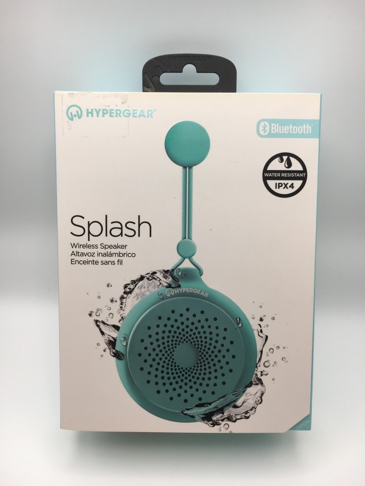 HyperGear Splash - Water Resistant Wireless Bluetooth Speaker Blue/Green NIB