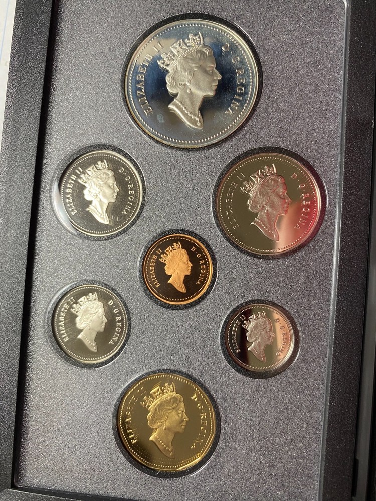 CANADA 7 coin set SILVER PROOF 1992