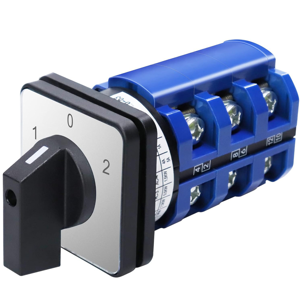 Changeover Selection Switch,Multi-Transfer Switch AC 660V 63A 3 Positions 12 Ter