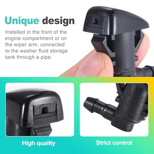 2PCS Universal Windshield Washer Nozzle Kit, Automotive Replacement Wiper