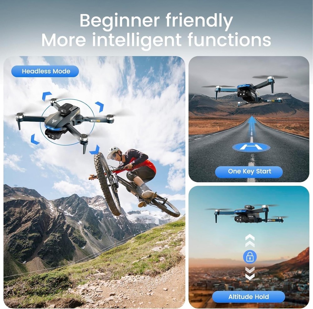 Brushless Motor Drone,90° Adjustable 4K FPV,APP control,40min Flight Time