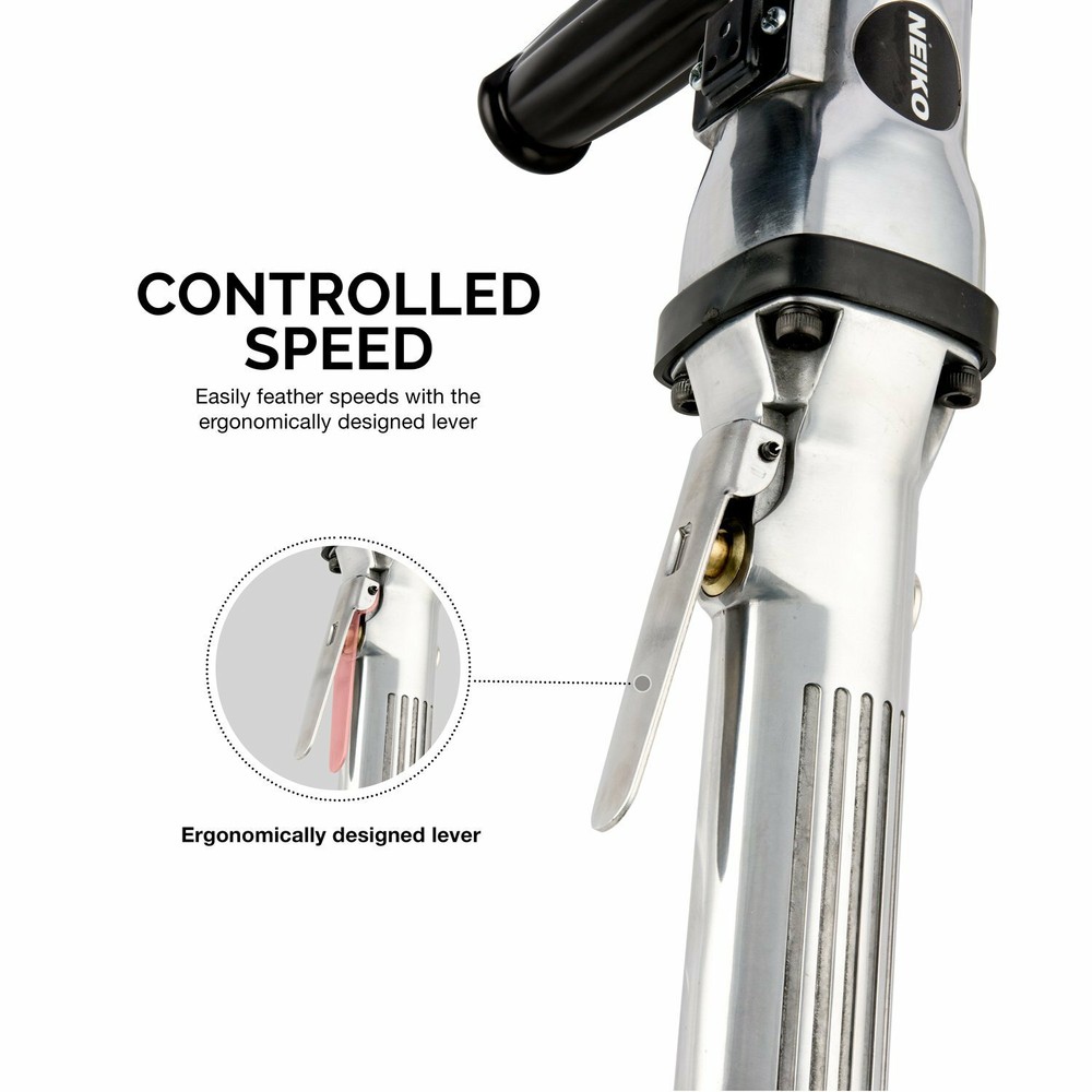 7" Stainless Pneumatic Air Angle Polisher Buffer Variable Speed 1,500-2,600 RPM