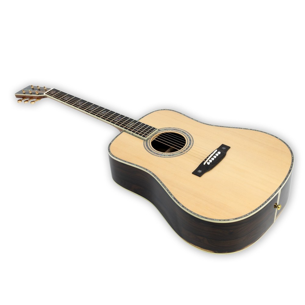 41'' Acoustic All Solid Guitar Solid A+Sitka Spruce Top Solid Palo Santo Back
