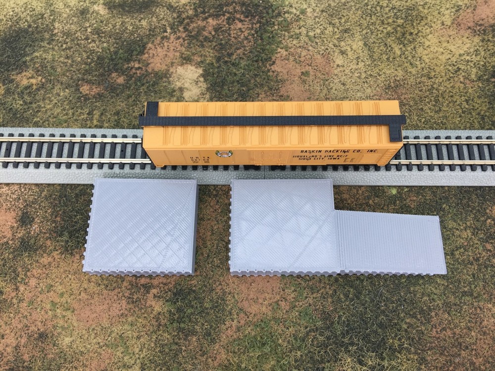 2 pc Loading Platform Dock with Ramp - N Scale 1:160 - No Assembly Required!