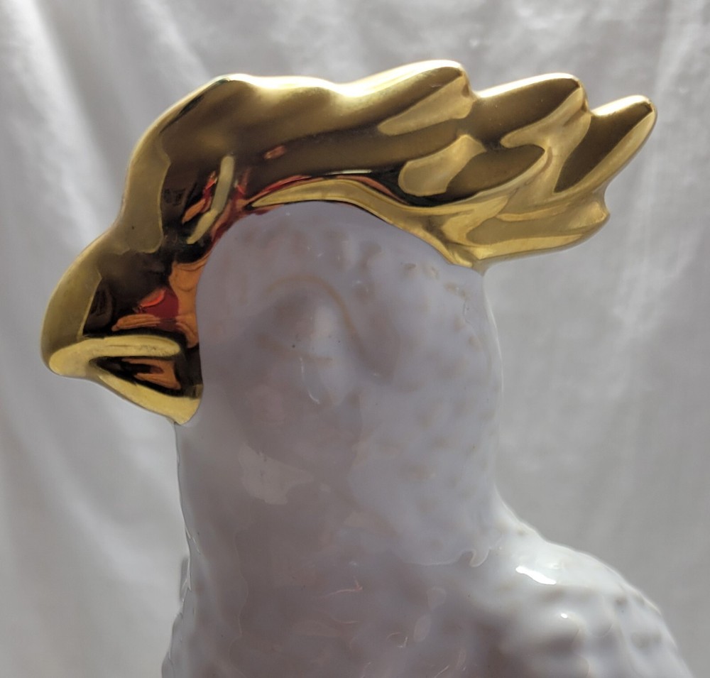 Vintage Ceramic Cockatoo Parrot Figure.