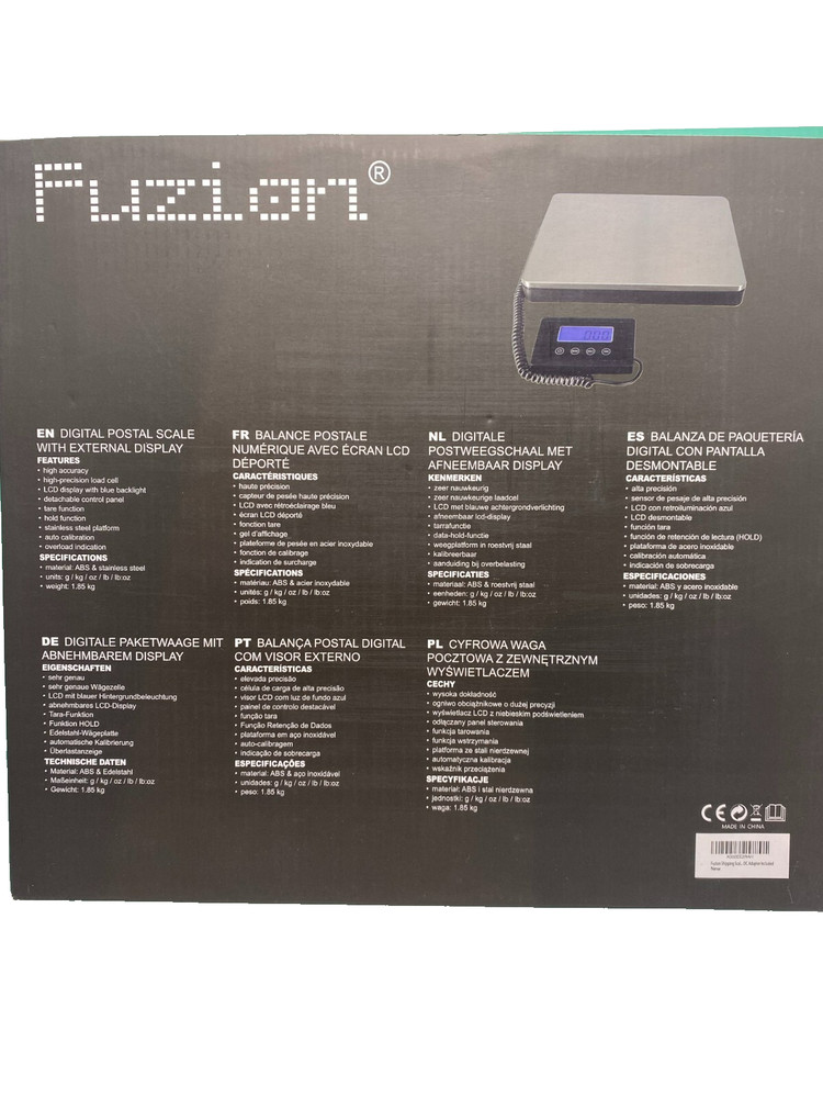 Fuzion Digital Postal Scale EP-180 DC Adapter LCD Display