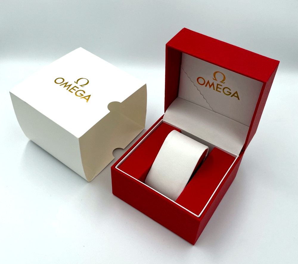 Omega Watch Box Red Leatherette Case