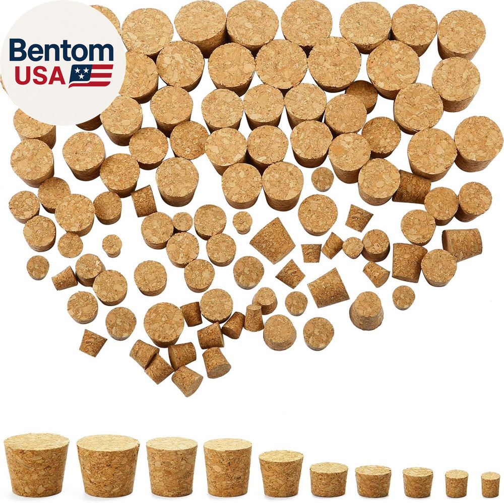 100 Pack Assorted Cork Stoppers Wine Bottle Corks Plugs 10 Sizes Replacement Tap