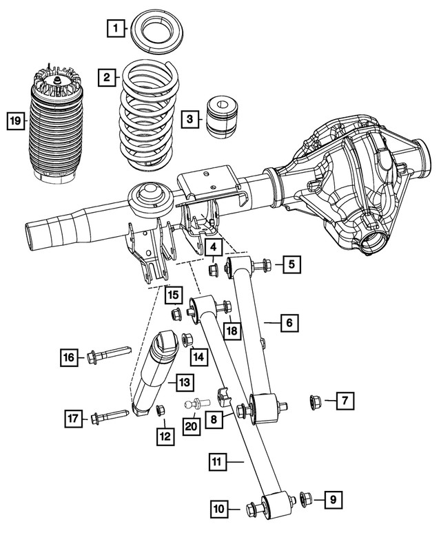 Genuine Mopar Air Suspension Spring Assembly 4877136AB