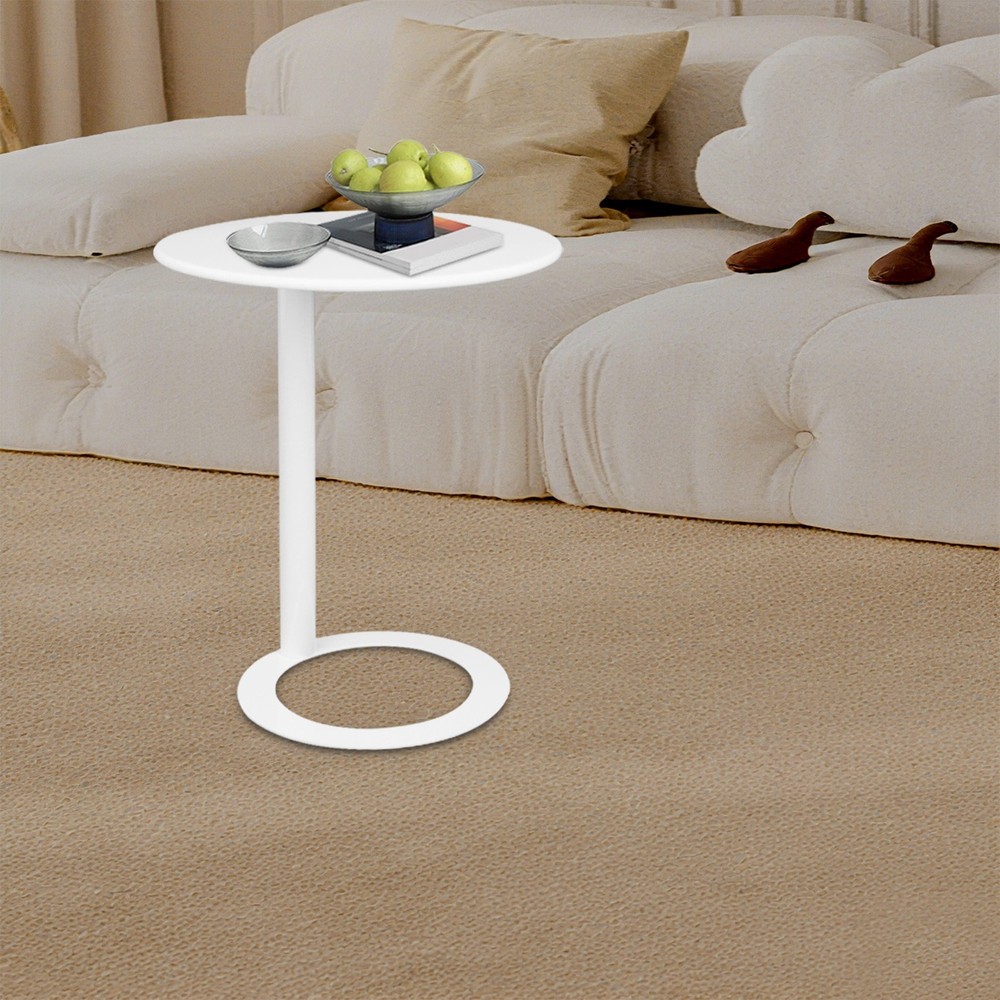 Modern Iron Side Table, Round Side Table,Freestanding Modern Coffee Table