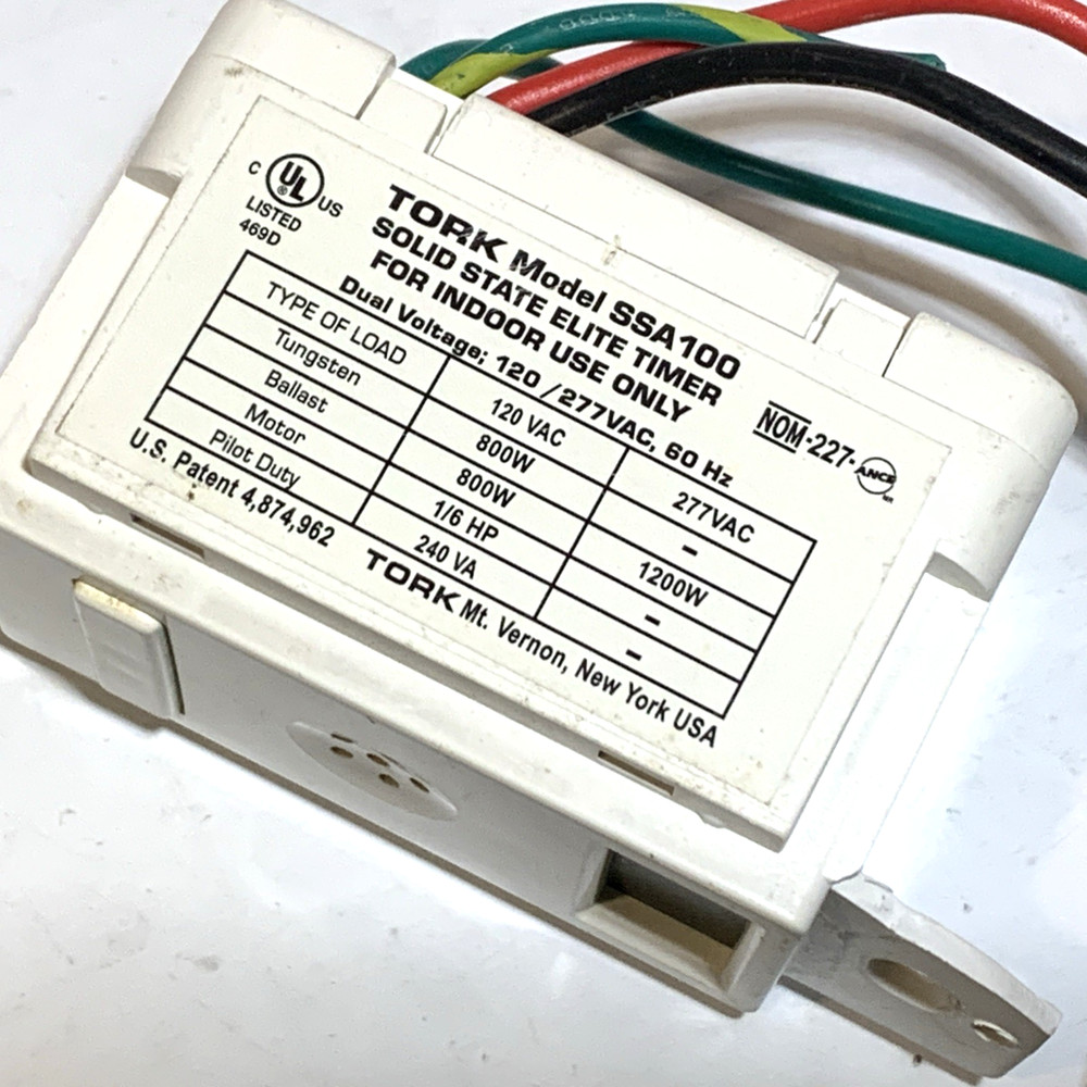 TORK SSA100 In Wall Programmable Electronic Countdown Timer for lights or Motors