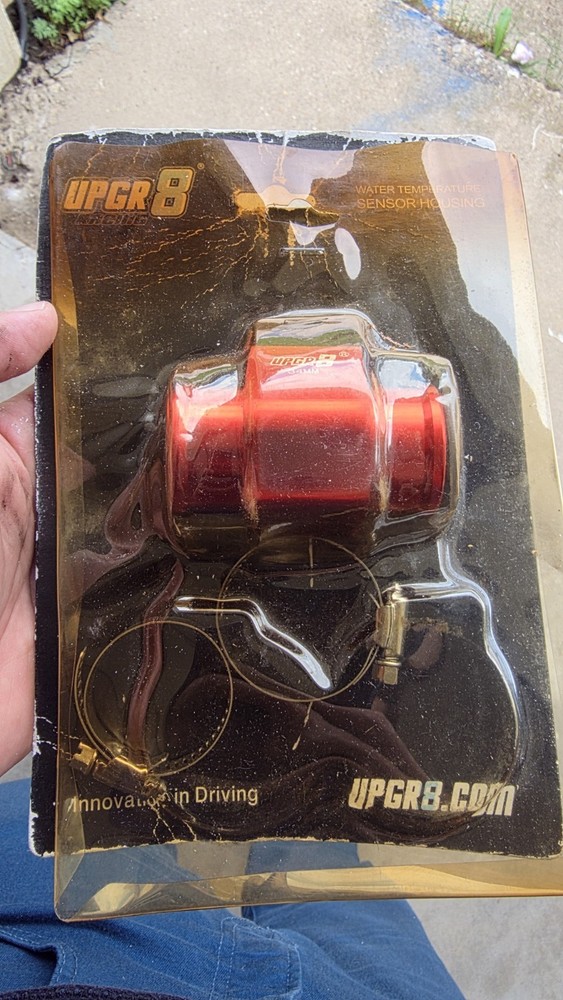 Universal Water Temp Joint Pipe Water Temp Temperature Joint Pipe 34mm Red