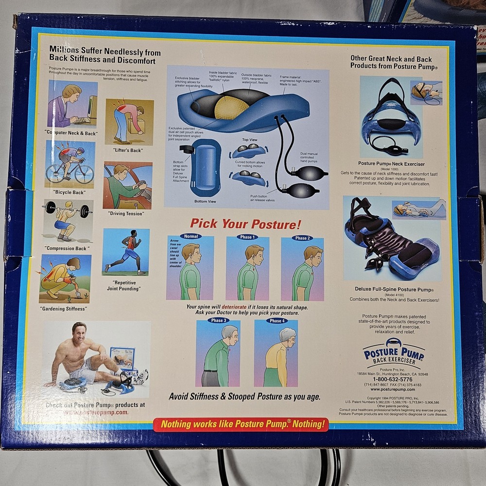 Posture Pump Elliptical Rocker 2000 & Neck Pump 1100 SX With Boxes