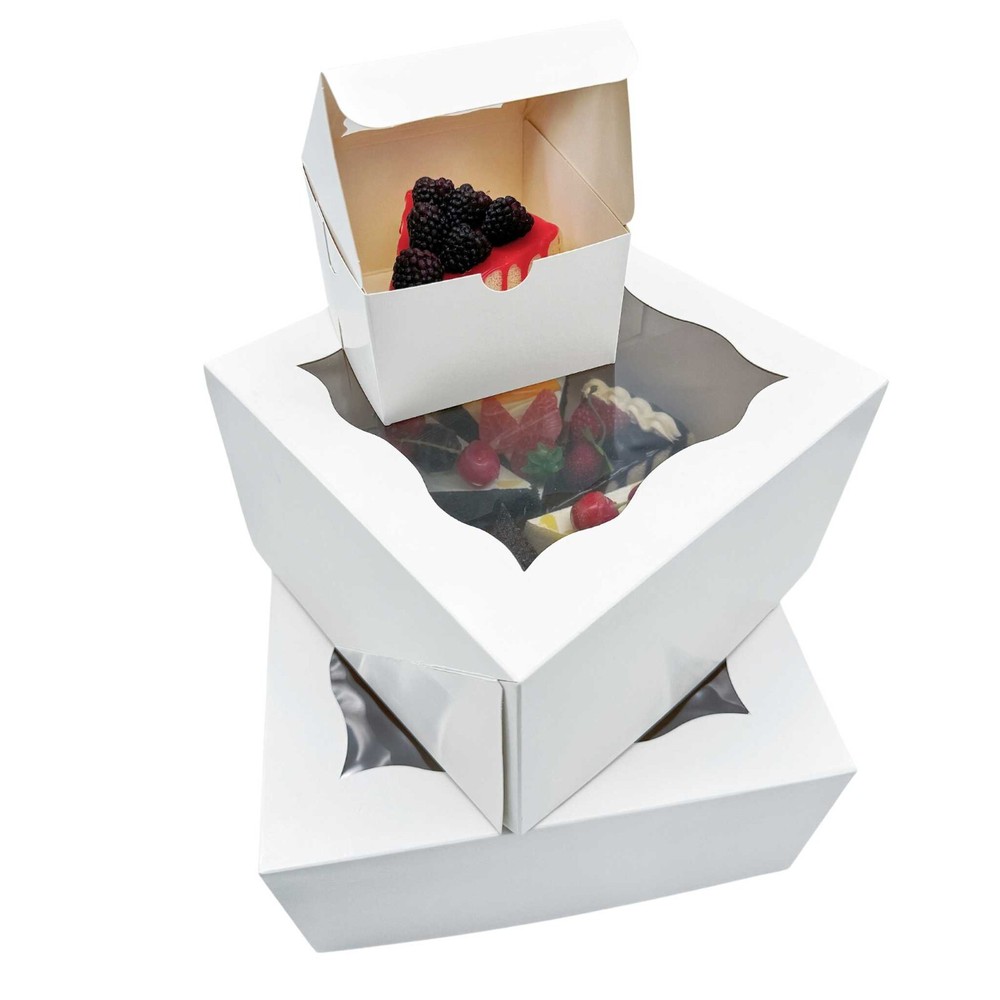 10"x10"x5" Cake Box with Window (10pcs Pack)