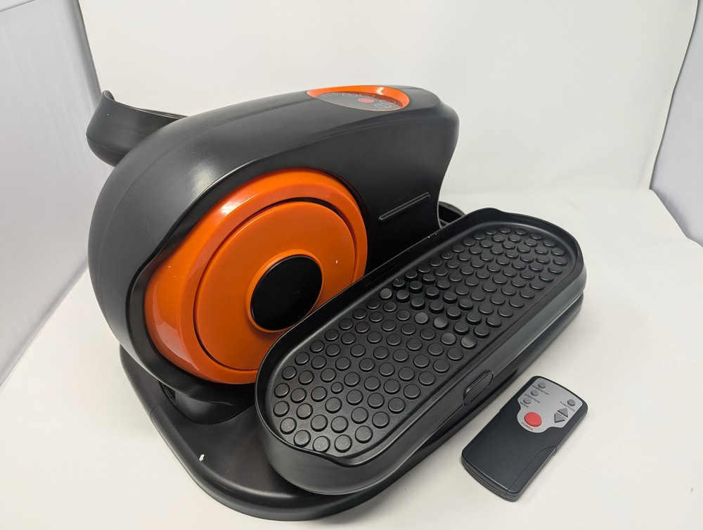 GENERIC UNDER DESK MOTORIZED ELLIPTICAL LEG EXERCISE TRAINER - BLACK/ORANGE