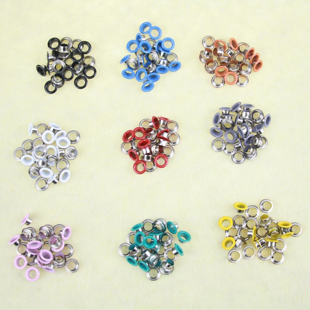 300 Set 6MM Grommets Set Sturdy Eyelets Button Kit with 3PCS